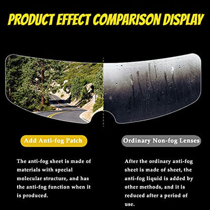 Photochromic Anti-Fog Helmet Film, Universal Helmet Shield Anti Fog Film, 5 PCS Anti-Fog Clear Visor Helmet Lens Sticker Shield Film