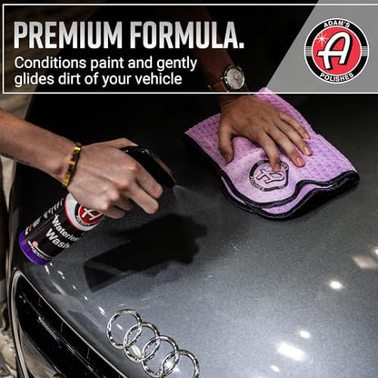 Adam's Polishes Waterless Car Wash - Made with Advanced Emulsifiers and Special Lubricants - Eco-Friendly Waterless Car Washing with No Hoses, Water & Messes (Combo) - size: 16 Fl Oz (Combo)