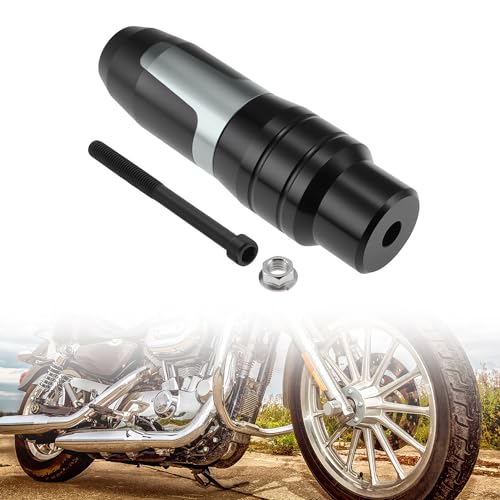Frame Slider Anti-Crash Protector for Motorcycles 14.1 cm Aluminum Alloy Front Fork Wheel Fall Protection Guard Titanium Tone 1 Pcs - color: Titanium Tone
