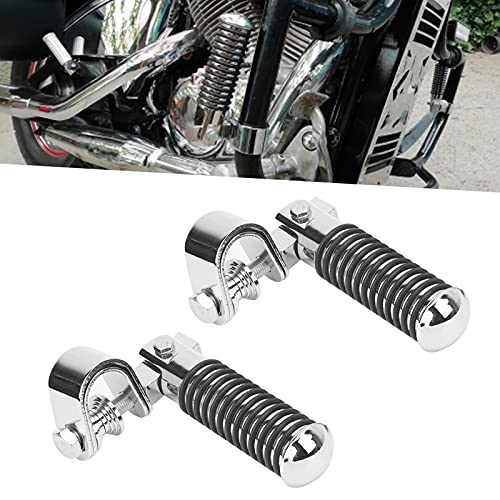 Universal Stainless Steel Motorcycle Foot Pegs Replacement for 1 Inch Engine Guards Foot Rests Mounting on Tubing