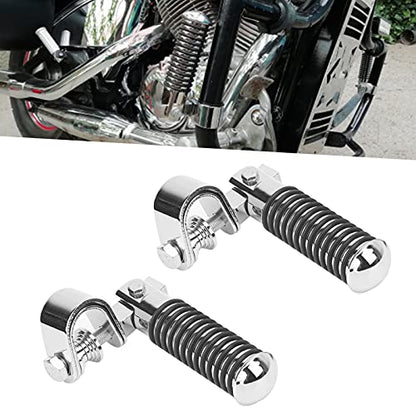 Universal Stainless Steel Motorcycle Foot Pegs Replacement for 1 Inch Engine Guards Foot Rests Mounting on Tubing