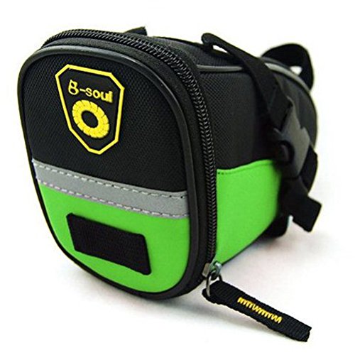 sponeed Cycling Seat Pouch Bicycle Bike Saddle Bag Rear Packs Tools Pocket 6 Colors - color: Green