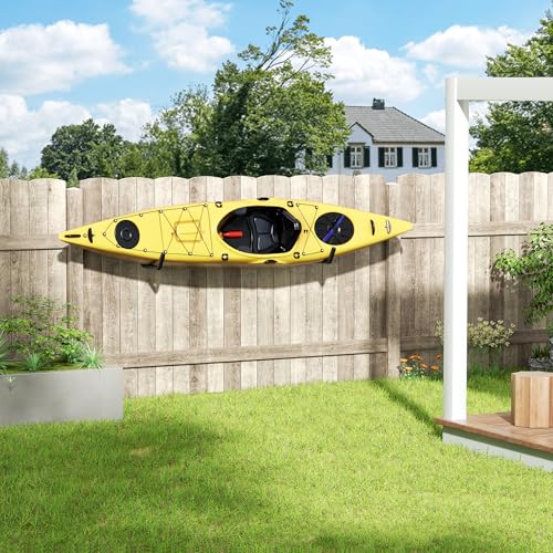 niffgaff Heavy Duty Garage Storage Hooks - 120 LB Capacity Wall Mounted Rack for Kayaks, Ladders, and Bikes - color: Black 6 pack