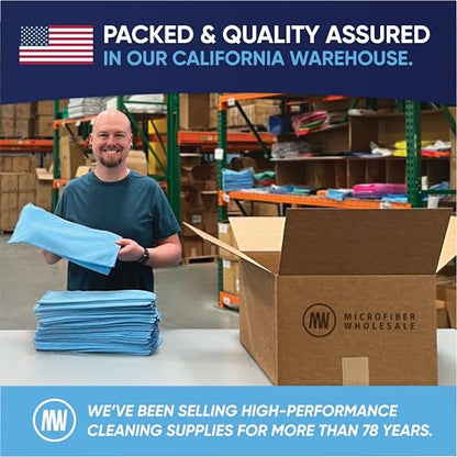 Bulk 12” X 12” All Purpose Microfiber Towels Wholesale - Case Quantity (400 Count) | No Fraying | High Density Microfiber | Zero Chemical Cleaner | Long-Lasting (Red) - color: Red, size: 400 Count (Pack of 1)