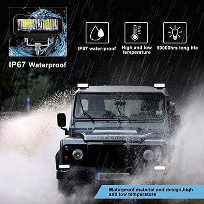 Kawell 20W LED Work Light Bar Floodlight LED Add-On Fog Light LED Driving Light Pods IP67 Waterproof for Off Road Motorcycle ATV UTV 4X4 SUV Forklift Truck Tractor Boat - size: 2 pack