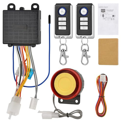Motorcycle Anti-Theft Alarm Security System,Jtron Control Engine Start Bike Anti-Hijacking Cutting Off Remote Engine Start Arming Disarming,Waterproof Security Cycling Bike Alarm