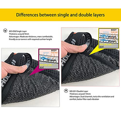 Motorcycle Seat Cushion,3D Mesh Motorcycle Seat Pad Breathable Seat Cover Air Cooling Comfortable Mesh Seat Cushion Pad Universal Seat Pad for Motorcycle,Single Layer Xl - size: Single Layer Xl