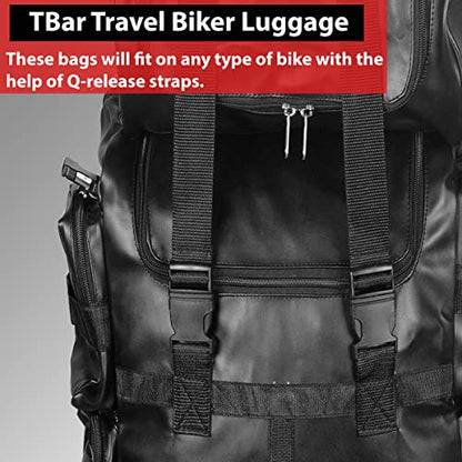 Jackets 4 Bikes Motorcycle Cruiser PU Leather Waterproof Sissy T Bar Travel Biker Luggage Set All Season
