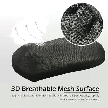 1 PC Motorcycle Seat Cover, Insulated Breathable Moped Seat Cover, 37.4x23.6In Soft Honeycomb Anti-slip Cushion, Universal Motorcycle Scooter Moped Protector (Black #L)