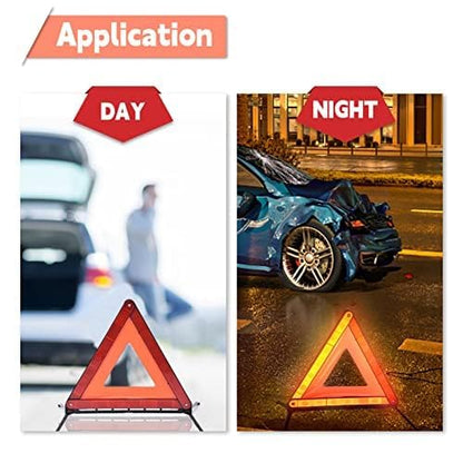 1Pcs Emergency Warning Triangle Reflector for i7 ab 2023, | Reflective folding markers alert traffic during roadside breakdowns