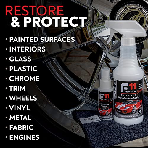 TopCoat F11 Car Polish & Sealer for Cars, Motorcycles, RVs and More – Water-Based Alternative to Ceramic Car Wax - 8 oz F11 Top Coat Spray Bottle - style: 8 oz