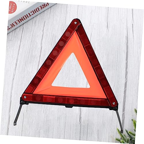 1Pc Collapsible Warning Triangle Sign Emergency Symbol for Roadside Assistance Stable Weighted Base for Vehicle Motorcycle