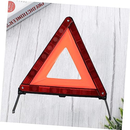 1Pc Collapsible Warning Triangle Sign Emergency Symbol for Roadside Assistance Stable Weighted Base for Vehicle Motorcycle