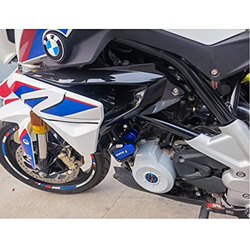 Motorcycle CNC Aluminum Engine Crash Guard Case Frame Sliders Protector Falling Protection Compatible with BMW G310R (Blue) - color: Blue