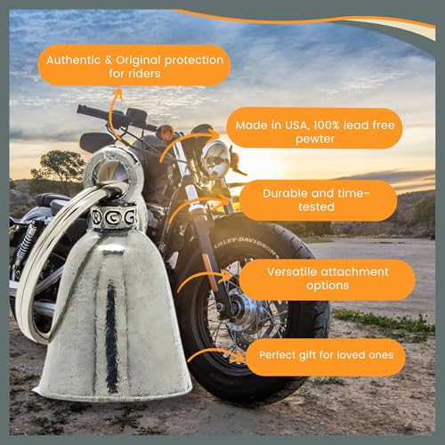 Guardian Bell 2nd Amendment Defender Good Luck Bell w/Keyring & Black Velvet Gift Bag | Motorcycle Bell | Lead-Free Pewter | Good Luck Gift to Friends & Family | Bike Bell | Made in USA - color: 2nd Amendment Defender