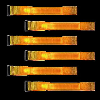 M.best 8pcs LED Light Up Bracelets Glow Flashing Wristbands Glow in The Dark Party Supplies for Wedding, Raves, Concert, Camping,Sporting Events, Party Yellow - color: 8pcs Yellow