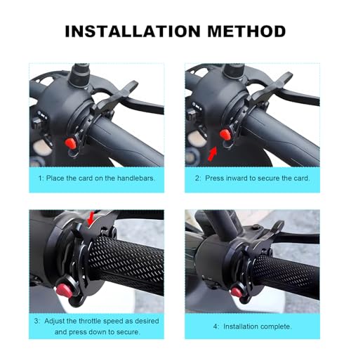 Throttle Cruise Control, Motorcycle Lock Cruise Control Assist Clamp with Quick Release Button, Adjustable Anti-Slip Throttle Lock Electric Vehicle Booster, Motorcycle Accessories