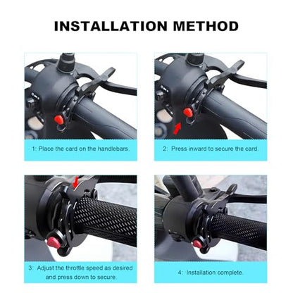 Throttle Cruise Control, Motorcycle Lock Cruise Control Assist Clamp with Quick Release Button, Adjustable Anti-Slip Throttle Lock Electric Vehicle Booster, Motorcycle Accessories