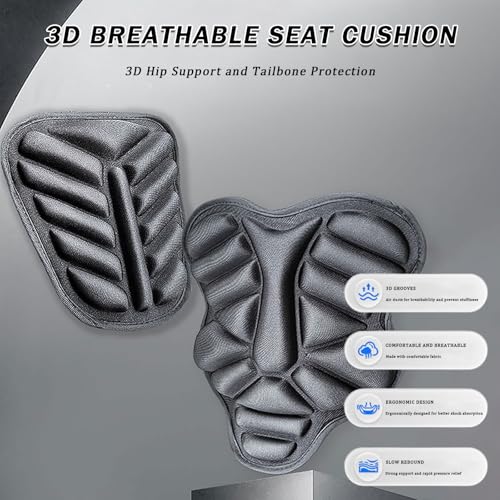 Motorcycle Seat Cushion for Yamaha FJR 1300 2001-2024, Gel Motorcycle Seat Pad for Long Rides, Breathable Shock Absorbing Anti-Slip Motorcycle Saddle Cushion