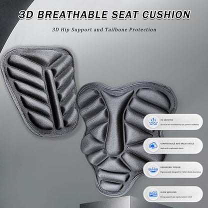 Motorcycle Seat Cushion for Yamaha FJR 1300 2001-2024, Gel Motorcycle Seat Pad for Long Rides, Breathable Shock Absorbing Anti-Slip Motorcycle Saddle Cushion