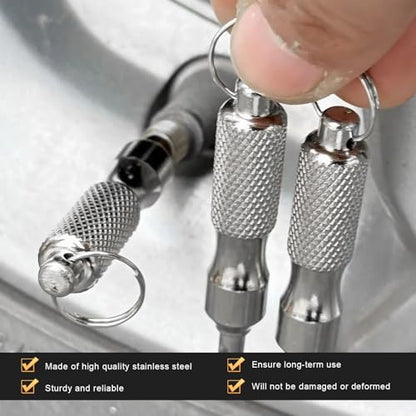 2 PCS Tire Valve Core Removal Tool, Rust Proof Stainless Steel Valve Core Puller Tire Stem Remover, Portable Valves Stem Repair Install Accessory for Car Truck Motorcycle