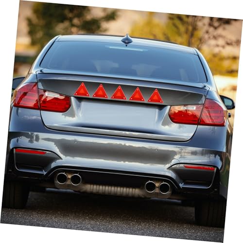 Amosfun 10Pcs Triangle Reflectors Warning Signs for Trucks Cars and Motorcycles Reflective Boards for Safety