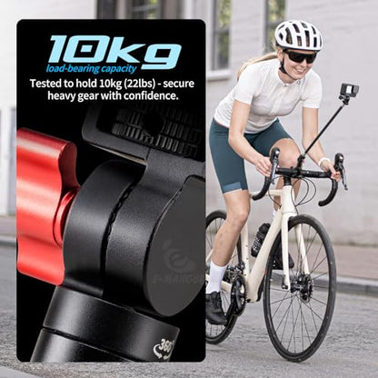 Motorcycle Bike Handlebar Mount for Insta360, 360° Adjustable Aluminium Alloy Rod, Bike Selfie Stick Handlebar Mount for Insta360 X4 X3 X2 X ONE RS R,GoPro (1/4 Threads)