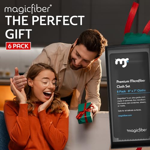MagicFiber Microfiber Cleaning Cloth, 6 Pack - Premium Cloth for Glasses, Lens, Screens & More - size: 6 PACK