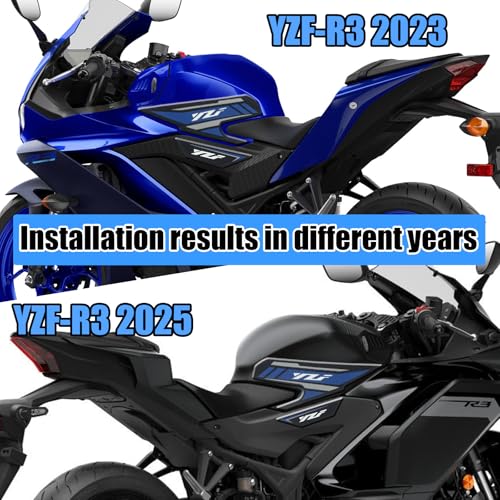 For YZF R25 R3 YZF R3 YZF R25 YZFR25 YZFR3 2025 motorcycle side tank pads tank pads knee pads protectors decals traction pads yzf r3 r25 2019-2025 motorcycle accessories (blue)