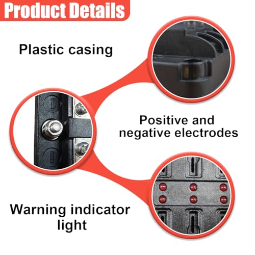 YoRise 12V 6 Way Fuse Block, Waterproof ATO/ATC Blade Fuse Panel with LED Warning Indicator & Damp-Proof Cover, Automotive Circuit Fuses Box Holder for 24V Car, Marine, RV, Truck, Golf Cart (Black)