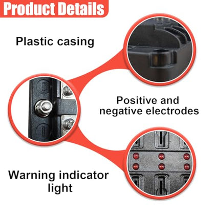 YoRise 12V 6 Way Fuse Block, Waterproof ATO/ATC Blade Fuse Panel with LED Warning Indicator & Damp-Proof Cover, Automotive Circuit Fuses Box Holder for 24V Car, Marine, RV, Truck, Golf Cart (Black)