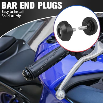 Motorcycle Handlebar Grips Plug Aluminum Bar End Cap Sliders Replacement for Yamaha YFZ-R3 2015-2025 MT-03 2020-2025