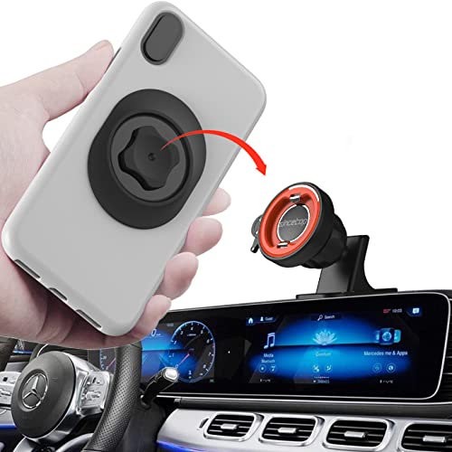 Car Phone Mount Without Magnetic, Stick On Dashboard 360° Rotatable Universal Cell Phone Holder with Ultra-Lock Quick Mount Strongest Adhesive Compatible with iPhone/Google 【Series C - 1st Gen】 - color: Car Phone Mount【Dashboard】