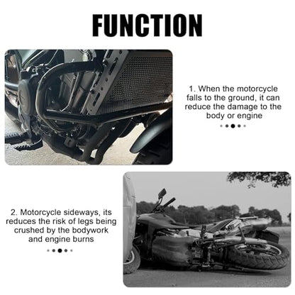 Motorcycle Fall Guard - PSLER Motorcycle Crash Guard Protectors Crash Bar Protectors for Rebel CMX 300 500 Accessories 2017 2018 2019 2020 2021 2022 2023 2024 2025