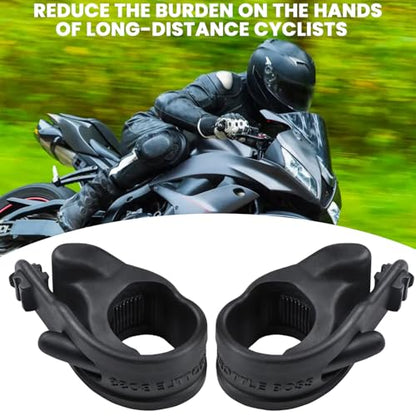 2 Pack Motorcycle Electrombile Throttle Assist Cruise Control Grip Throttle Clamp Handlebar Rocker Rest Accelerator Assistant for Bicycles Motorcycles