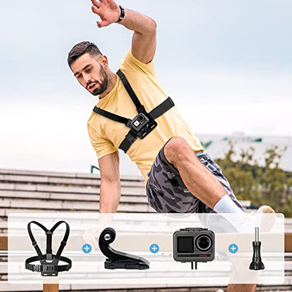 AKASO Action Camera Parkour Kit Compatible with AKASO EK7000/EK7000 Pro/Brave 4/Brave 4 Pro/Brave 7 LE/Brave 7/Brave 8/V50X/V50 Pro/V50 Elite/GoPro Hero 12 11 10 9 8/DJI/Apexcam Action Camera - style: Parkour Kit