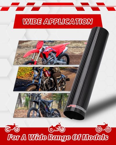 JFG RACING Motorcycle Carbon Fiber Fork Wrap Boots, 270mm, Front Shock Covers Gaiters Guard Protector for Most Dirt Bikes, 2 PCS - size: Length: 270mm