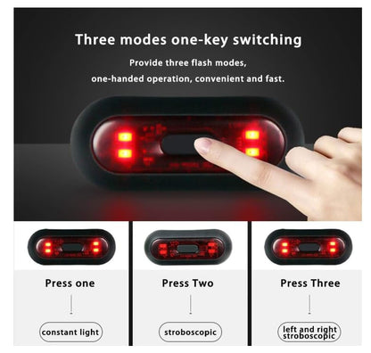Motorcycle Helmet Night Light,Universal LED Helmet Taillight USB Rechargeable