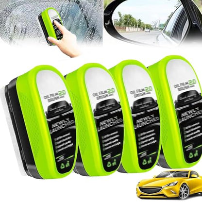 4 Packs Clear Vision Windshield Cleaner,Clear Vision Glass Cleaner,Clearvision Glass Cleaner for Car,Pure Vision Glass Cleaner Oil Film Improving Windshield Clarity & Visibility - color: 4pcs