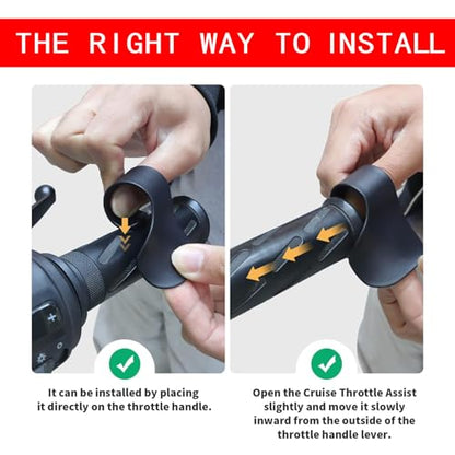 ijuicy Motorcycle Cruise Assist, 7/8" Handlebar Motorcycle Throttle Mounted Cruise Assist, Motorcycle Throttle Assist, Universal Motorcycle Accessories (Black)