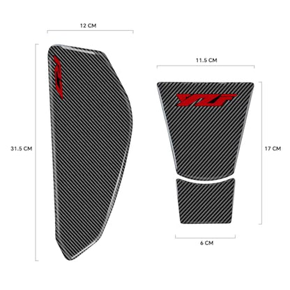 3D Motorcycle Tank Pad Gas Tank Protector Compatible with Yamaha YZF-R7 R7 Anti Slip Tank Pad Stickers Gas Oil Fuel Tank Pad Protectors，red - size: R7 -2