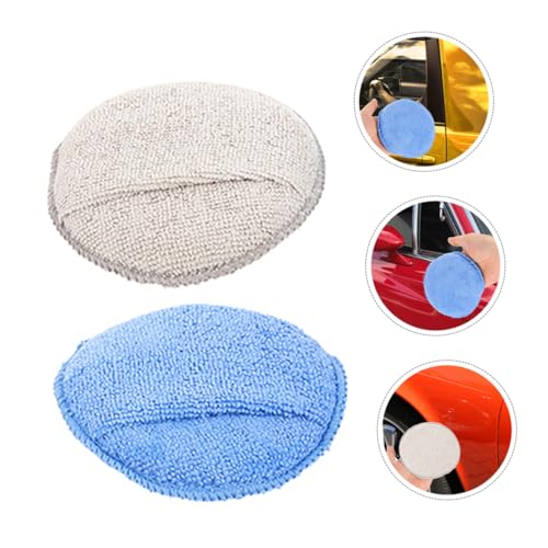 Healifty 4pcs Microfiber Car Wax Applicator Pads Soft Sponge for Vehicle Cleaning and Care for Cars Motorcycles and Scratch Lightweight Easy Storage