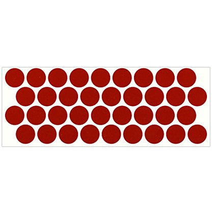 LiteMark Reflective Red 1 Inch Circle Sticker Decals for Helmets, Bicycles, Strollers, Wheelchairs and More - Pack of 36 - color: Red
