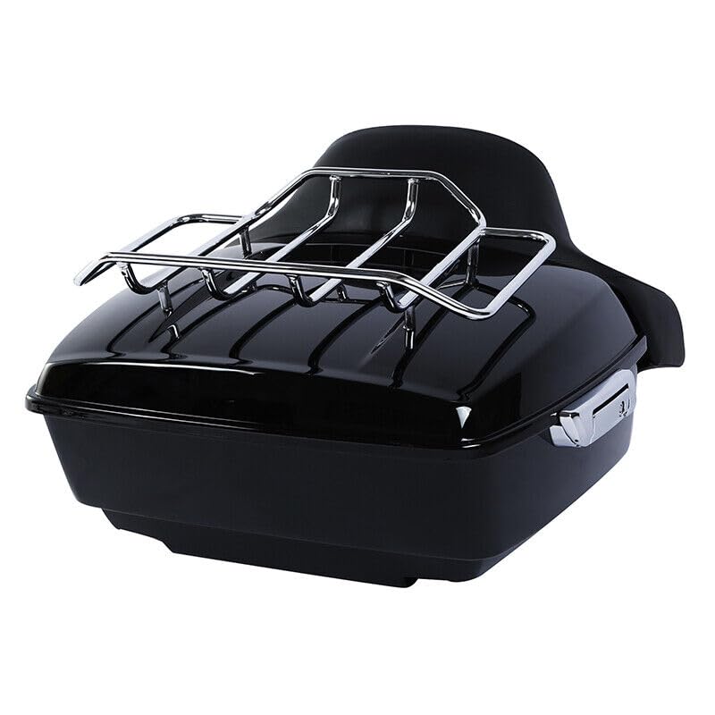 TCMT King Motorcycle Trunk Box Backrest Luggage Rack Fit For Harley 2014-2025 Touring CVO Road King Road Glide Street Glide Electra Glide Pack - color: Style B