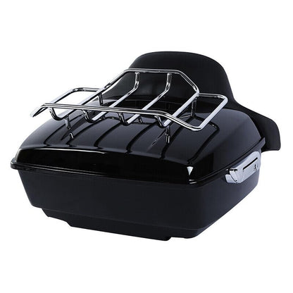 TCMT King Motorcycle Trunk Box Backrest Luggage Rack Fit For Harley 2014-2025 Touring CVO Road King Road Glide Street Glide Electra Glide Pack - color: Style B