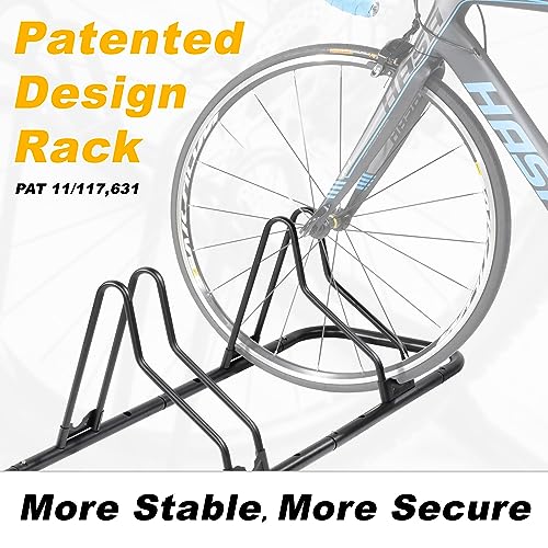 CyclingDeal Bicycle Floor Parking Rack Stand - for Mountain MTB Road Bike - Indoor Home Garage Storage - Classic 4 Bikes - size: 4 Bikes, style: Classic