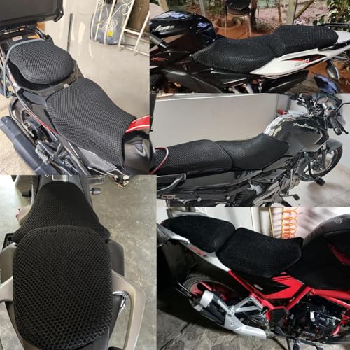 for Ninja500 Ninja 500 SE 2024 2025 2026 Rear Seat Cowl Cushion Cover Net Insulation 3D Mesh Guard Protector Motorcycle Accessories, Abrasion-Resistant All-Weather Protection