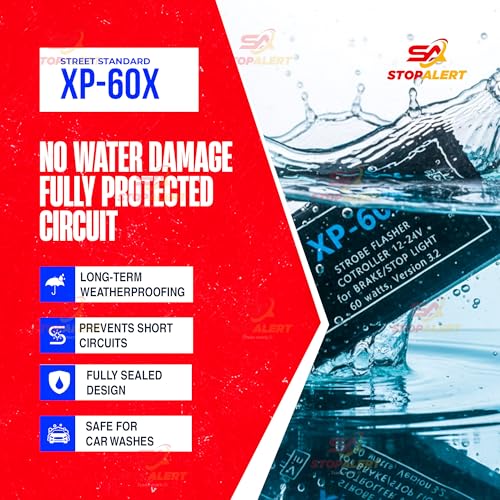 NEW XP 60X +60 Brake Flasher Universal Stop bulbs & Tail Light Relay Pre-programmed pattern (rapid flash, low flash & steady) LEDs & OTHERS for Cars, Trucks, Motorcycles - 5A 60W
