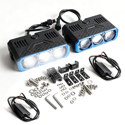 SANVI Auxiliary LED Driving Light 90W 5500K White LED Car Light Auxiliary Light with Wire Harness Waterproof Offroad Driving Lights Compatible with Motorcycle/Pick-up/Truck