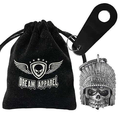 Dream Apparel Motorcycle Bell Guardian Angel Drive Away Gremlin, Biker Bell for Men Women Rider Riding, Good Luck Gift - color: Native